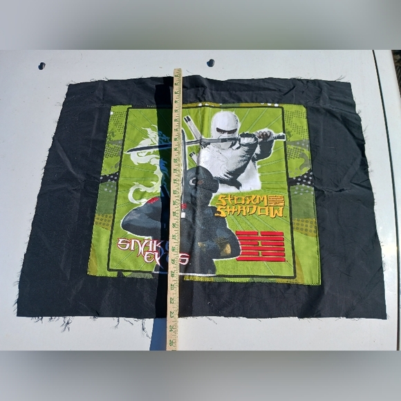 Quilt,Pillow Blocks Orphans & Uncut Sheet /2009 Hasbro GI Joe ,Snake Eyes - Picture 10 of 13